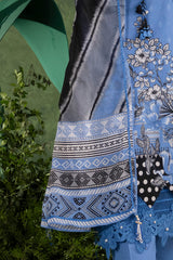 UAE-3 Piece Printed Cotton Suit with Printed Lawn Dupatta