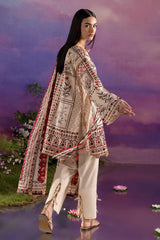 UAE-3 Piece Printed Cotton Suit with Printed Lawn Dupatta