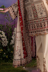 UAE-3 Piece Printed Cotton Suit with Printed Lawn Dupatta