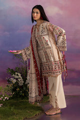 UAE-3 Piece Printed Cotton Suit with Printed Lawn Dupatta