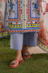 UAE-3 Piece Printed Cotton Suit with Printed Lawn Dupatta