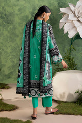 UAE-3 Piece Printed Cotton Suit with Printed Lawn Dupatta