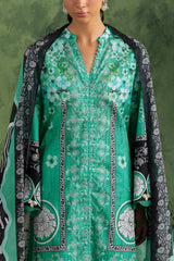 UAE-3 Piece Printed Cotton Suit with Printed Lawn Dupatta