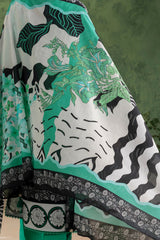 UAE-3 Piece Printed Cotton Suit with Printed Lawn Dupatta