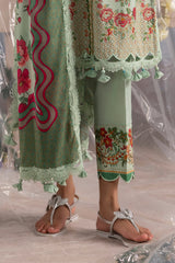 UAE-3 Piece Printed Cotton Suit with Printed Lawn Dupatta