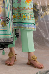 UAE-3 Piece Printed Cotton Suit with Printed Lawn Dupatta