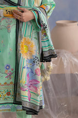 UAE-3 Piece Printed Cotton Suit with Printed Lawn Dupatta