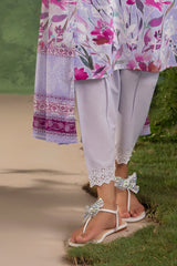 UAE-3 Piece Printed Cotton Suit with Printed Lawn Dupatta and Embroidered Trouser