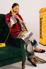UAE-3 Piece Printed Cotton Suit with Printed Lawn Dupatta