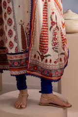 UAE-3 Piece Printed Cotton Suit with Printed Lawn Dupatta