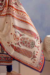 UAE-3 Piece Printed Cotton Suit with Printed Lawn Dupatta