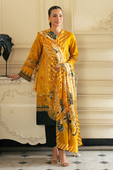 UAE-3 Piece Printed Cross Hatch Suit with Lawn Dupatta