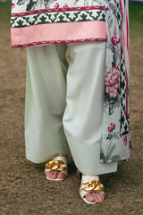 UAE-3 Piece Printed Cross Hatch Suit with Lawn Dupatta