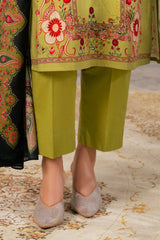 UAE-3 Piece Printed Cross Hatch Suit with Lawn Dupatta