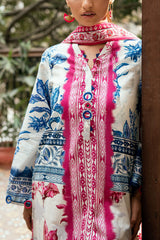 UAE-3 Piece Printed Cross Hatch Suit with Lawn Dupatta CH-62014