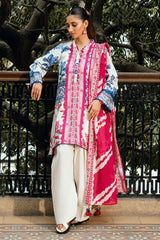 UAE-3 Piece Printed Cross Hatch Suit with Lawn Dupatta CH-62014