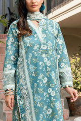 UAE-3 Piece Printed Cross Hatch Suit with Lawn Dupatta CH-62015