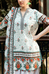 UAE-3 Piece Printed Cross Hatch Suit with Lawn Dupatta CH-62016