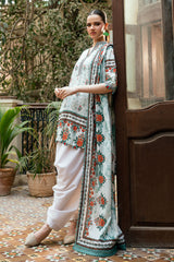 UAE-3 Piece Printed Cross Hatch Suit with Lawn Dupatta CH-62016