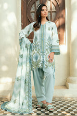 UAE-3 Piece Printed Cross Hatch Suit with Lawn Dupatta CH-62017