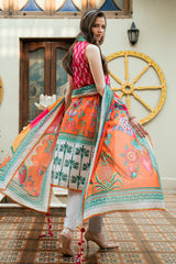 UAE-3 Piece Printed Cross Hatch Suit with Lawn Dupatta CH-62020