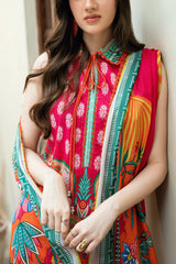 UAE-3 Piece Printed Cross Hatch Suit with Lawn Dupatta CH-62020