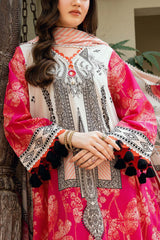 UAE-3 Piece Printed Cross Hatch Suit with Lawn Dupatta CH-62021