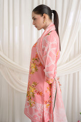 UAE-3 Piece Printed Dobby Suit with Printed Lawn Dupatta and Dyed Trouser DB-62004