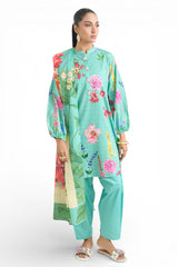 UAE-3 Piece Printed Dobby Suit with Printed Lawn Dupatta and Dyed Trouser DB-62005