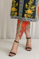 UAE-3 Piece Printed Dobby Suit with Printed Lawn Dupatta and Dyed Trouser DB-62003