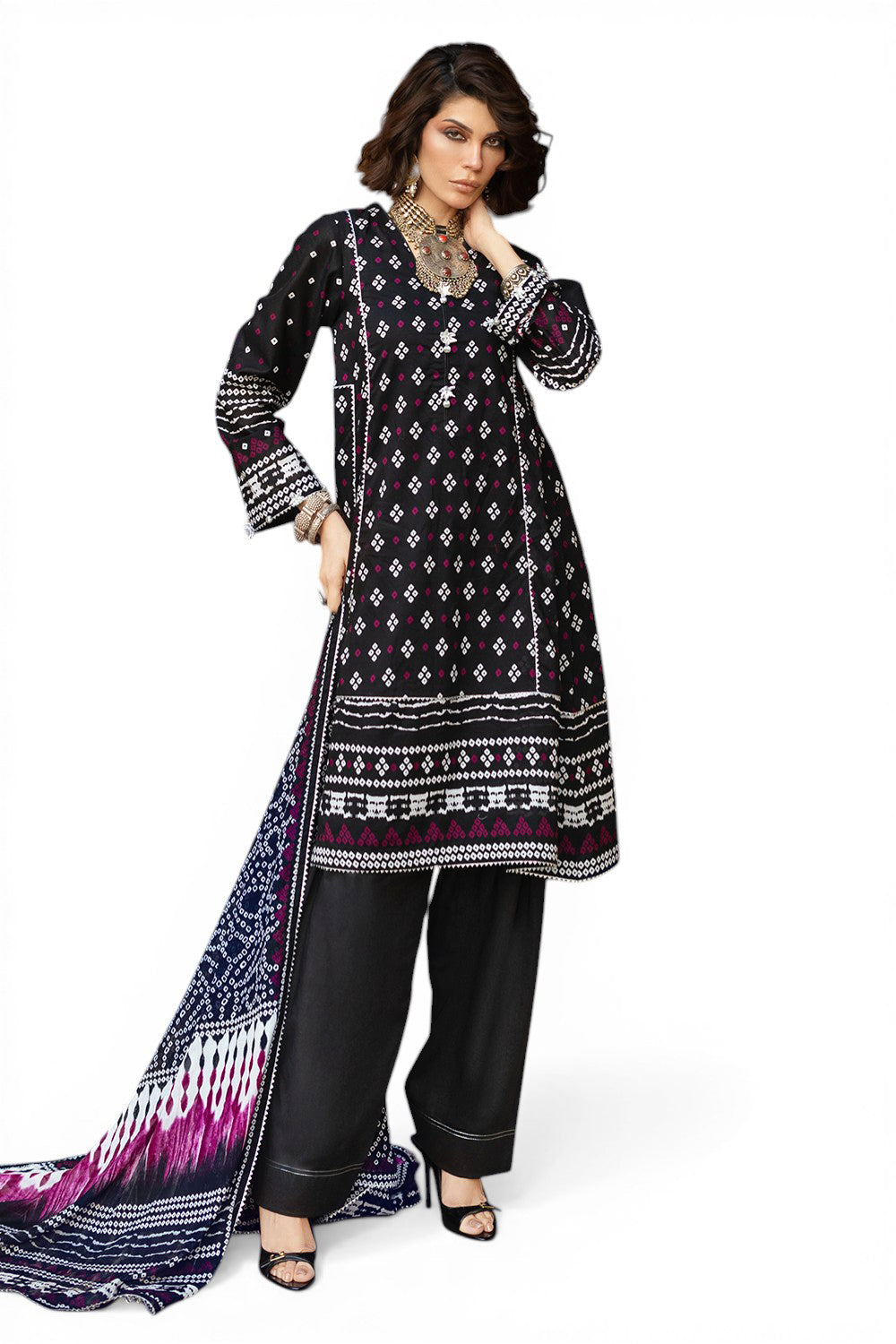 UAE-3 Piece Printed Lawn Suit CL-52175 A
