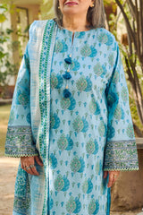 UAE-3 Piece Printed Lawn Suit with Dupatta CL-62020 A