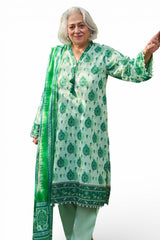 UAE-3 Piece Printed Lawn Suit with Dupatta CL-62020 B