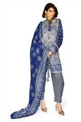 UAE-3 Piece Printed Lawn Suit