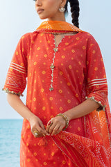 UAE-3 Piece Printed Lawn Suit