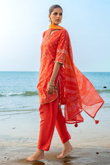 UAE-3 Piece Printed Lawn Suit