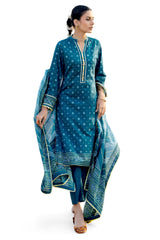 UAE-3 Piece Printed Lawn Suit