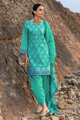 UAE-3 Piece Printed Lawn Suit