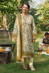 UAE-3 Piece Printed Lawn Suit with Dupatta CL-62052 B