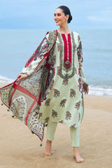 UAE-3 Piece Printed Lawn Suit with Dupatta CL-62066 B