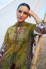 UAE-3 Piece Printed Lawn Suit with Dupatta CL-62069 A