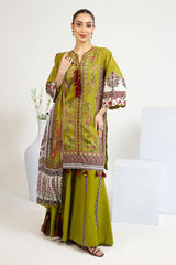 UAE-3 Piece Printed Lawn Suit with Dupatta CL-62069 A