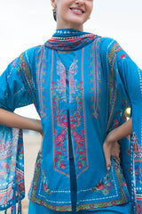 UAE-3 Piece Printed Lawn Suit with Dupatta CL-62070 A