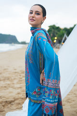 UAE-3 Piece Printed Lawn Suit with Dupatta CL-62070 A