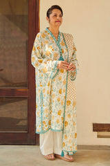 UAE-3 Piece Printed Lawn Suit with Dupatta CL-62071 B