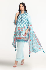 UAE-3 Piece Printed Lawn Suit