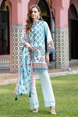 UAE-3 Piece Printed Lawn Suit