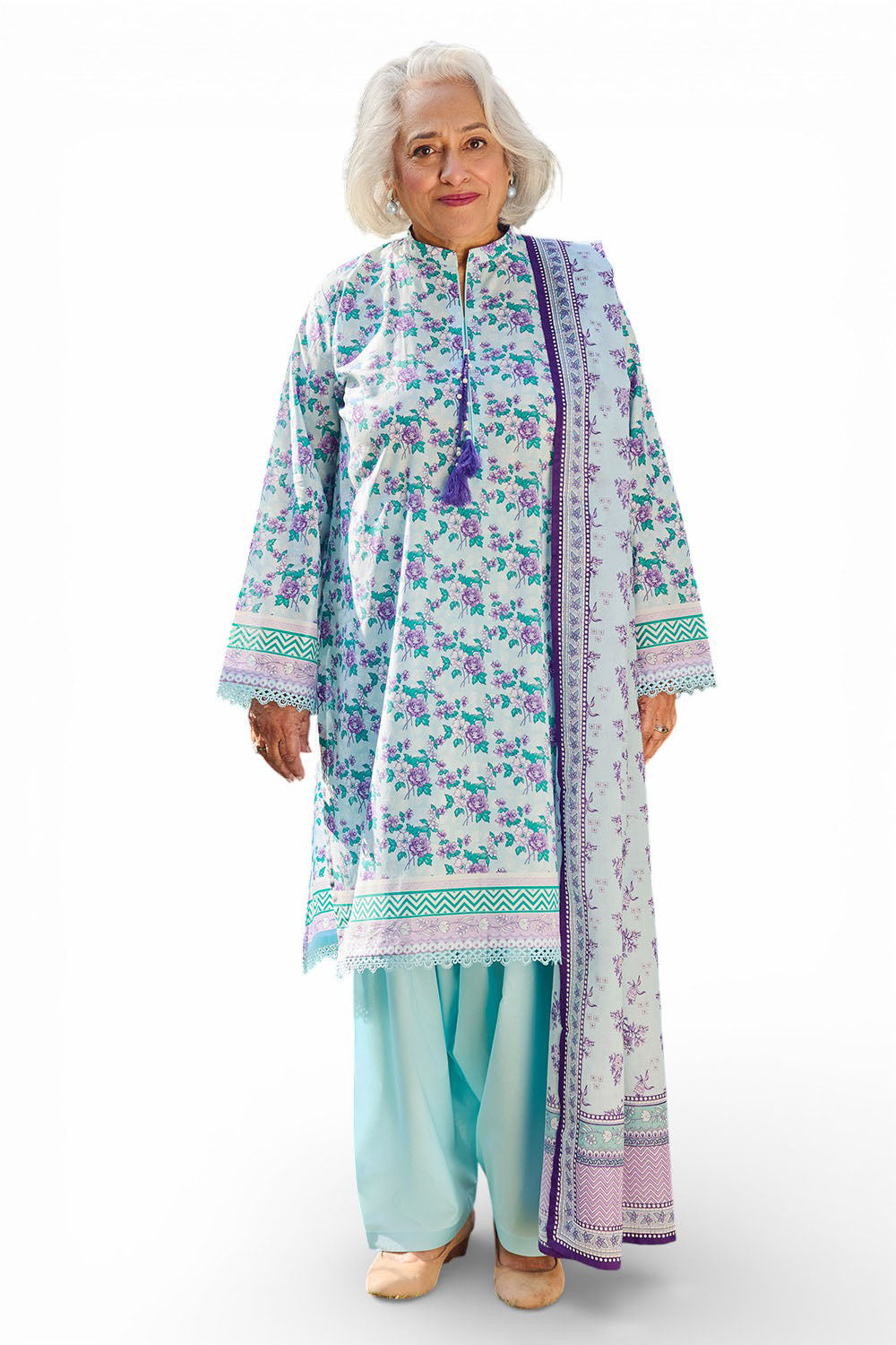 UAE-3 Piece Printed Lawn Suit with Dupatta CL-62086 B