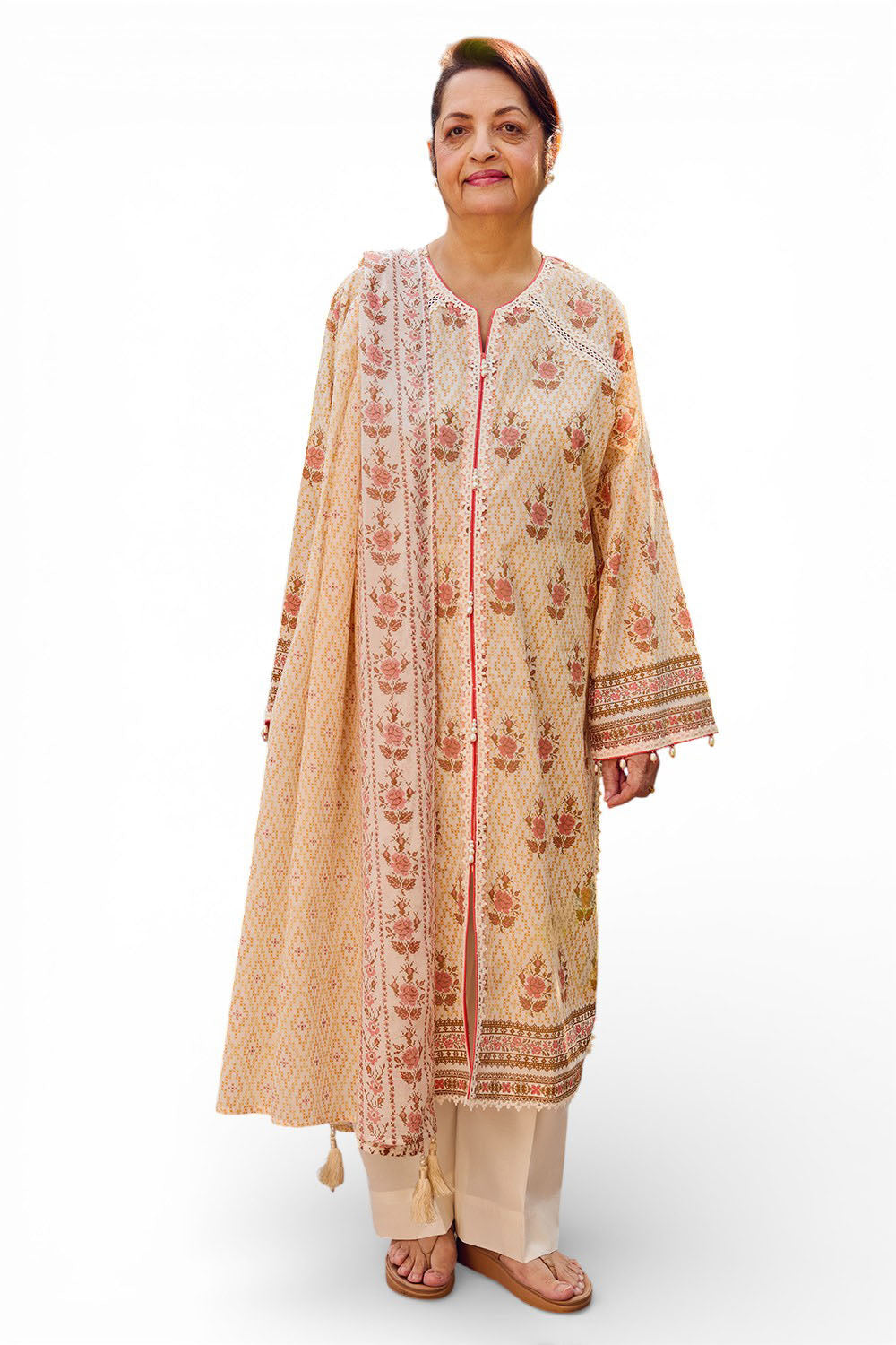UAE-3 Piece Printed Lawn Suit with Dupatta CL-62107 A