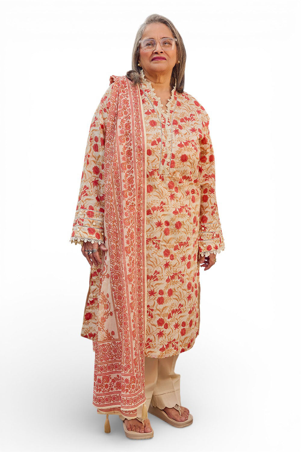 UAE-3 Piece Printed Lawn Suit with Dupatta CL-62113 B